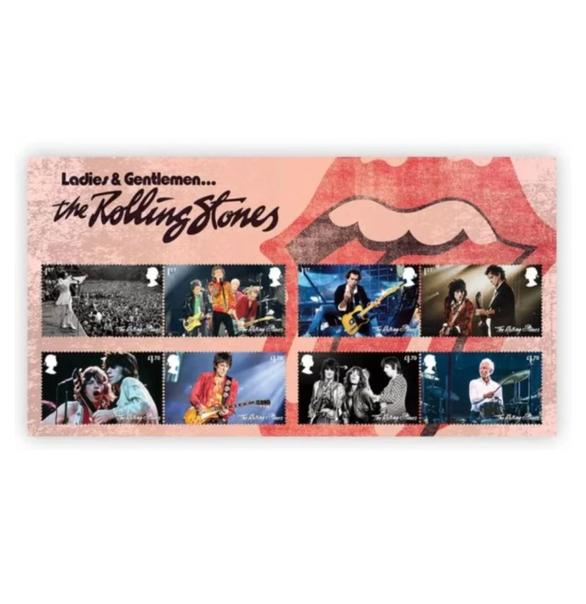 The Rolling Stones Special Stamps Set Royal Mail Postzegelset | Fiftiesstore