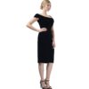 Thea Velvet Pencil Dress Black-46 (NL)/ 20 (UK) | The Pretty Dress Company