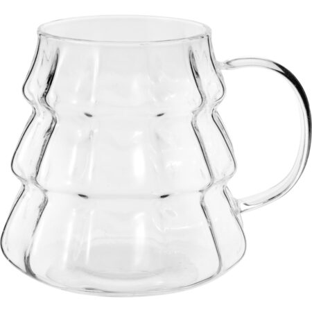 Theeglas 370ml everlands kunstkerstboom vorm | Merkloos