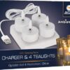 Theelichten Oplader met 4 LED voor usb | Home & Styling