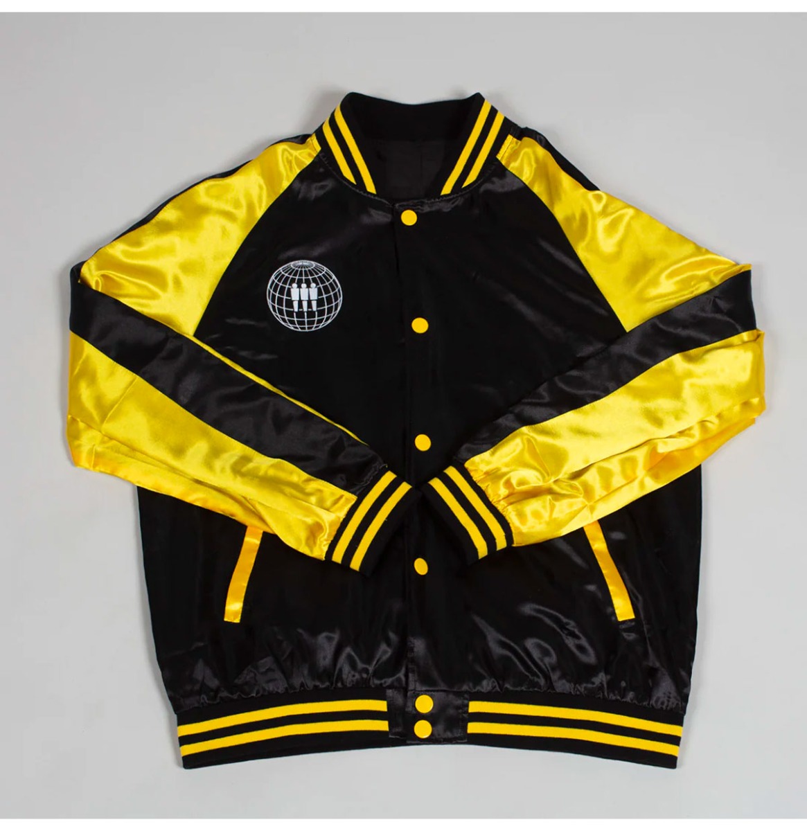 Third Man Records Satin Jacket Black And Yellow -L | Fiftiesstore