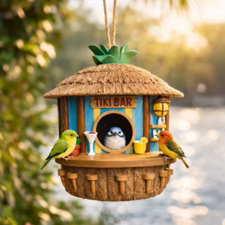 Tiki Bar Vogelhuisje - Weerbestendig - 19x17x17 cm | MikaMax