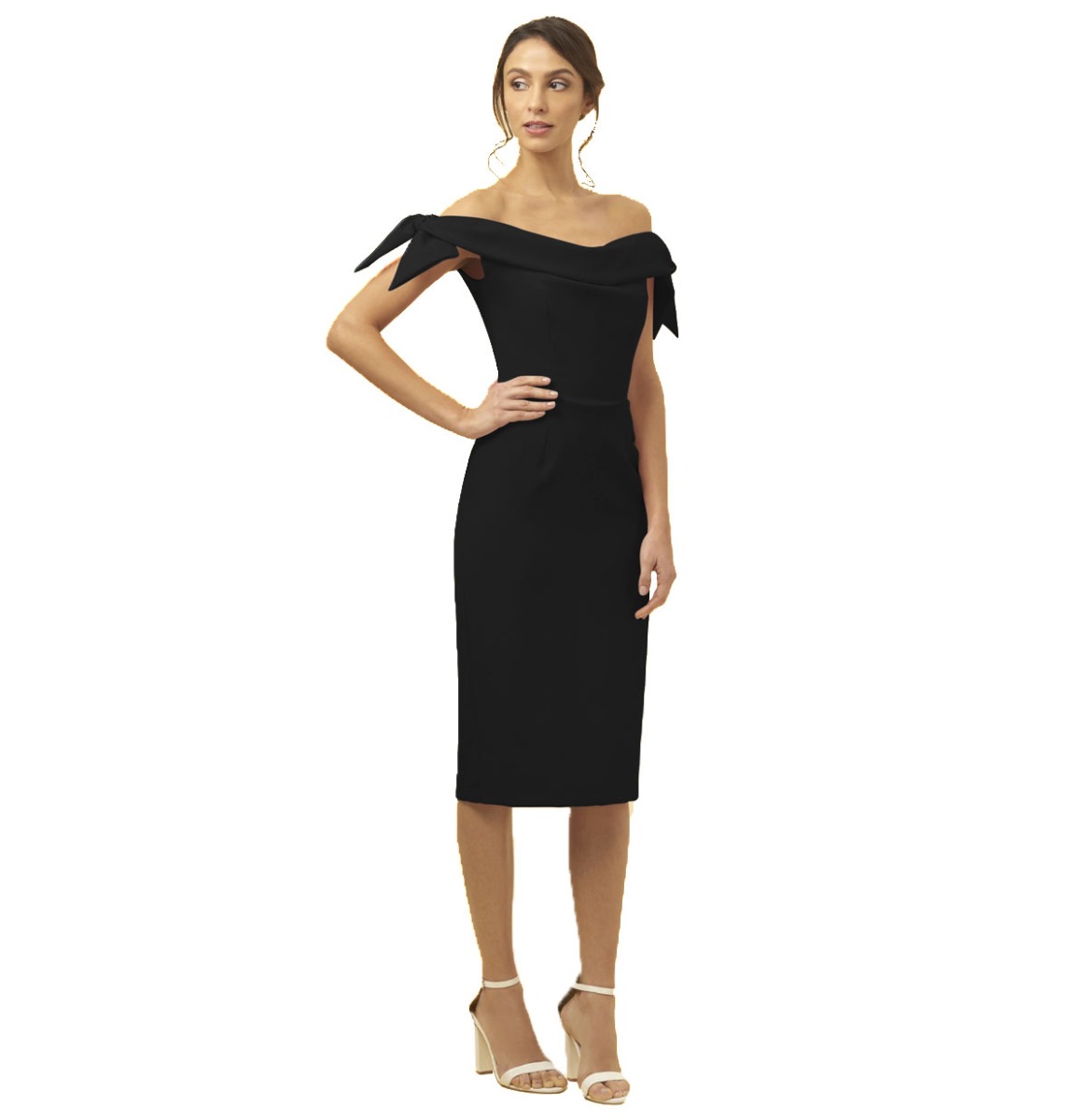 Tilly Luxe Crepe Pencil Dress Black-44 (NL)/ 18 (UK) | 35% korting | The Pretty Dress Company