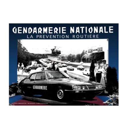 Tin Sign 30x40 CITROEN SM Gendarmerie R | Citroën