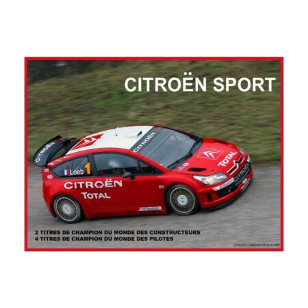 Tin Sign 30x40 Citroen Sport Loeb Asphalte | Citroën