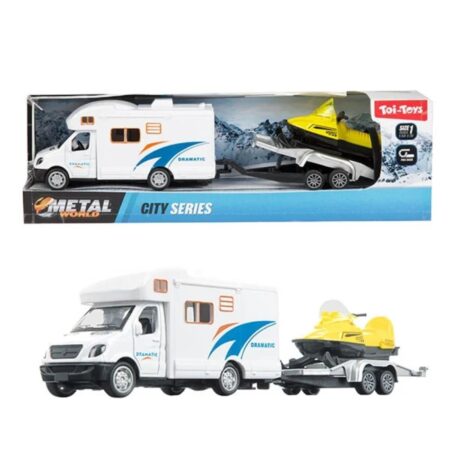 Toi Toys Camper met sneeuwscooter 23cm | Toi-Toys
