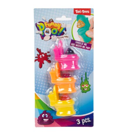 Toi-Toys Knijptoilet glitter drol 3st | Toi-Toys