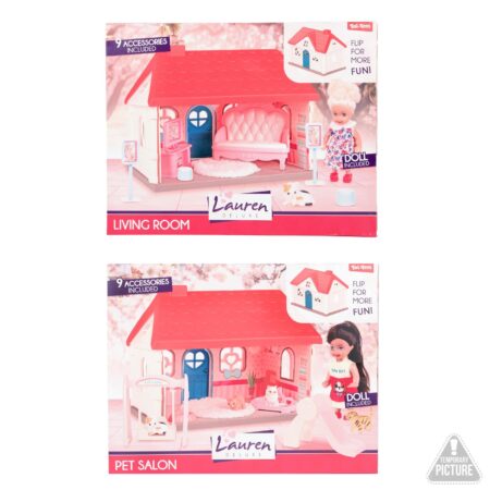 Toi-Toys LAUREN Speelset poppenhuis 13cm | Toi-Toys