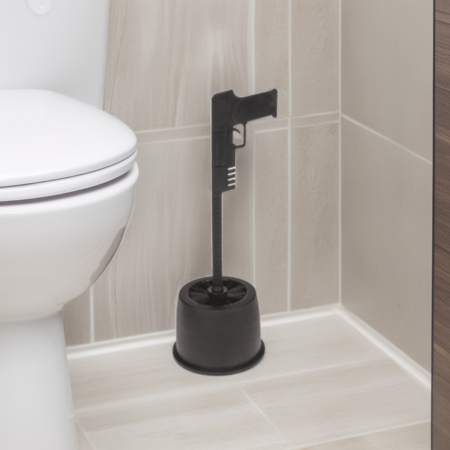 Toiletborstel Geweer - Zwarte Wc Borstel Pistool | Out of the Blue