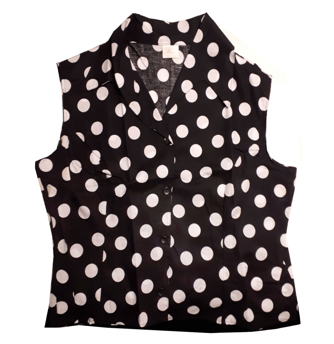 Top Black / White Polka-44 (NL)/ 16 (UK) | Bennies Fifties
