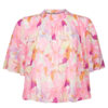 Top Blouson Fleurig Roze | Fashionize