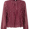 Top Blouson Stippen Bordeaux | Fashionize