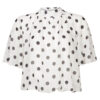 Top Blouson Stippen Wit | Fashionize