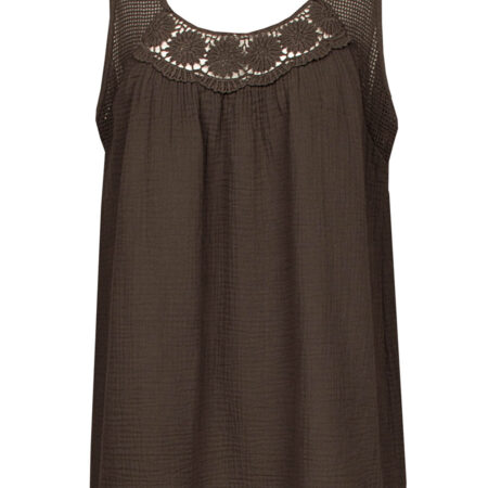 Top Broderie Bruin | Fashionize