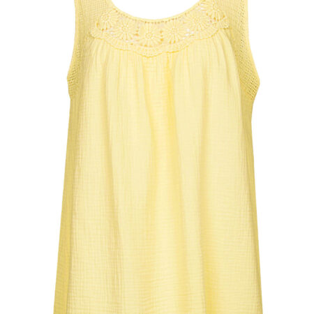 Top Broderie Geel | Fashionize
