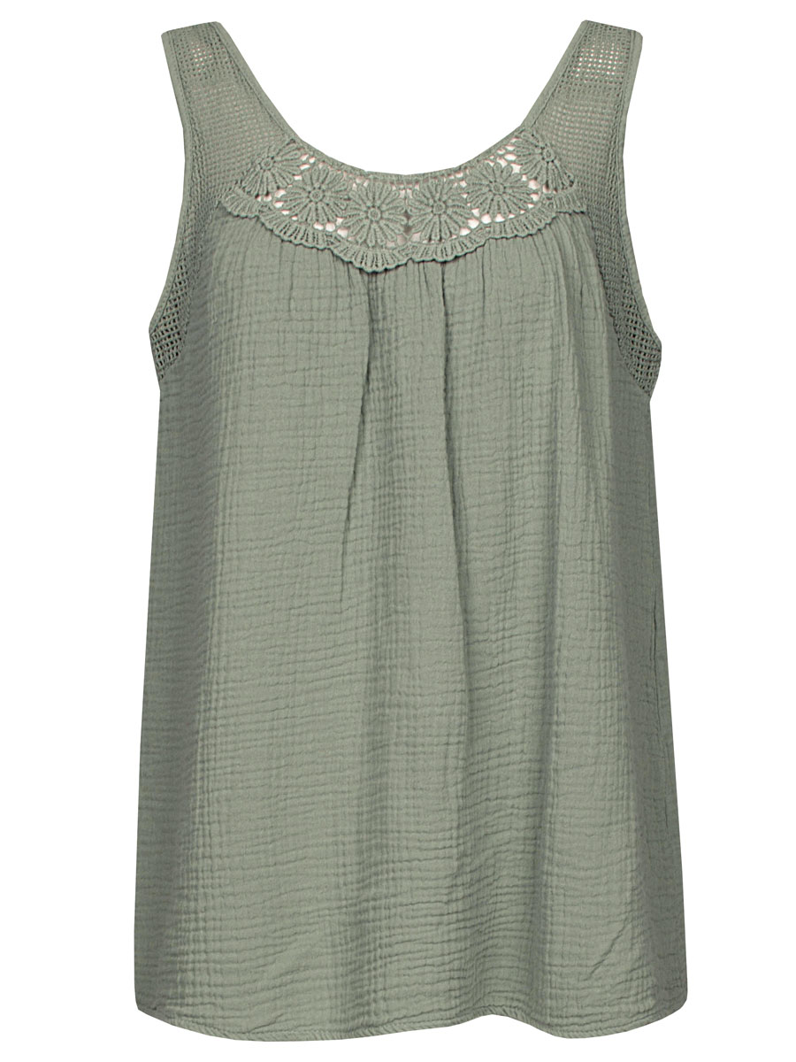 Top Broderie Groen | Fashionize