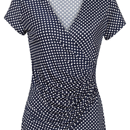 Top Geplooid Stippen Navy | Kingdom of Heaven