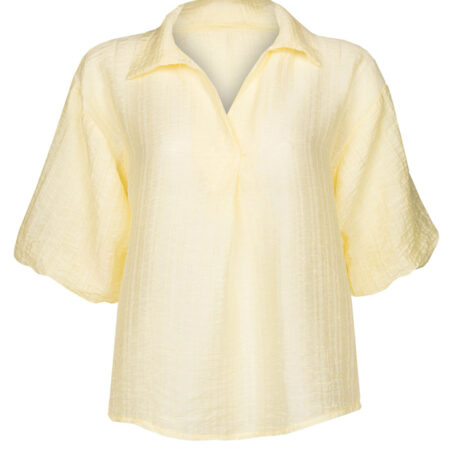 Top Pofmouw Geel | Fashionize