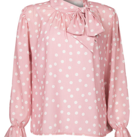 Top Strik Stippen Roze | Fashionize