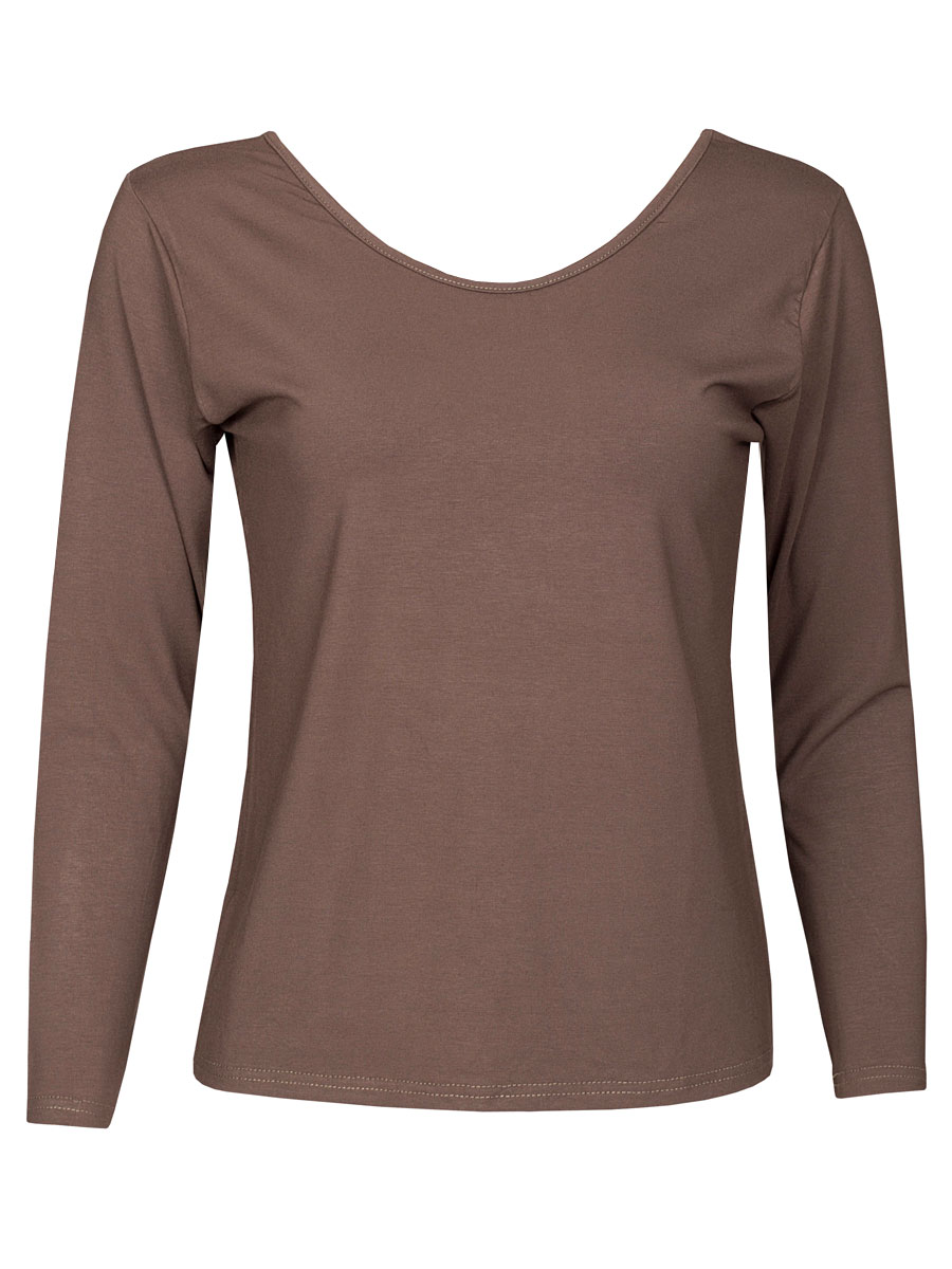 Top Viscose mw Bruin | Fashionize