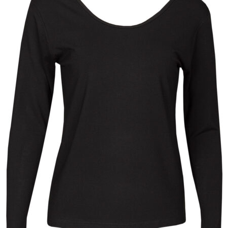 Top Viscose mw Zwart | Fashionize