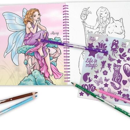 Topmodel Kleurboek Met Pailletten Fairy Love | Top Model