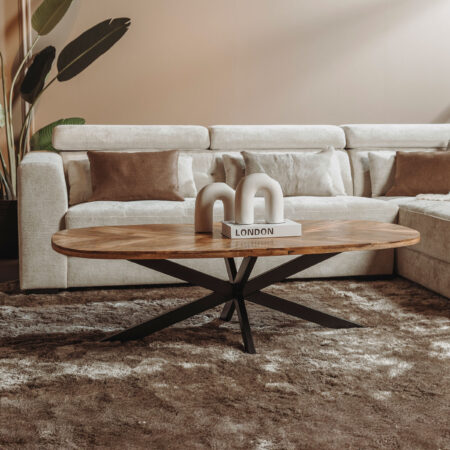 Tower Living Deens Ovale Salontafel 'Silvi' Mangohout