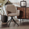 Tower Living Draaibare Eetkamerstoel 'Amaro' kleur Beige | Tower Living