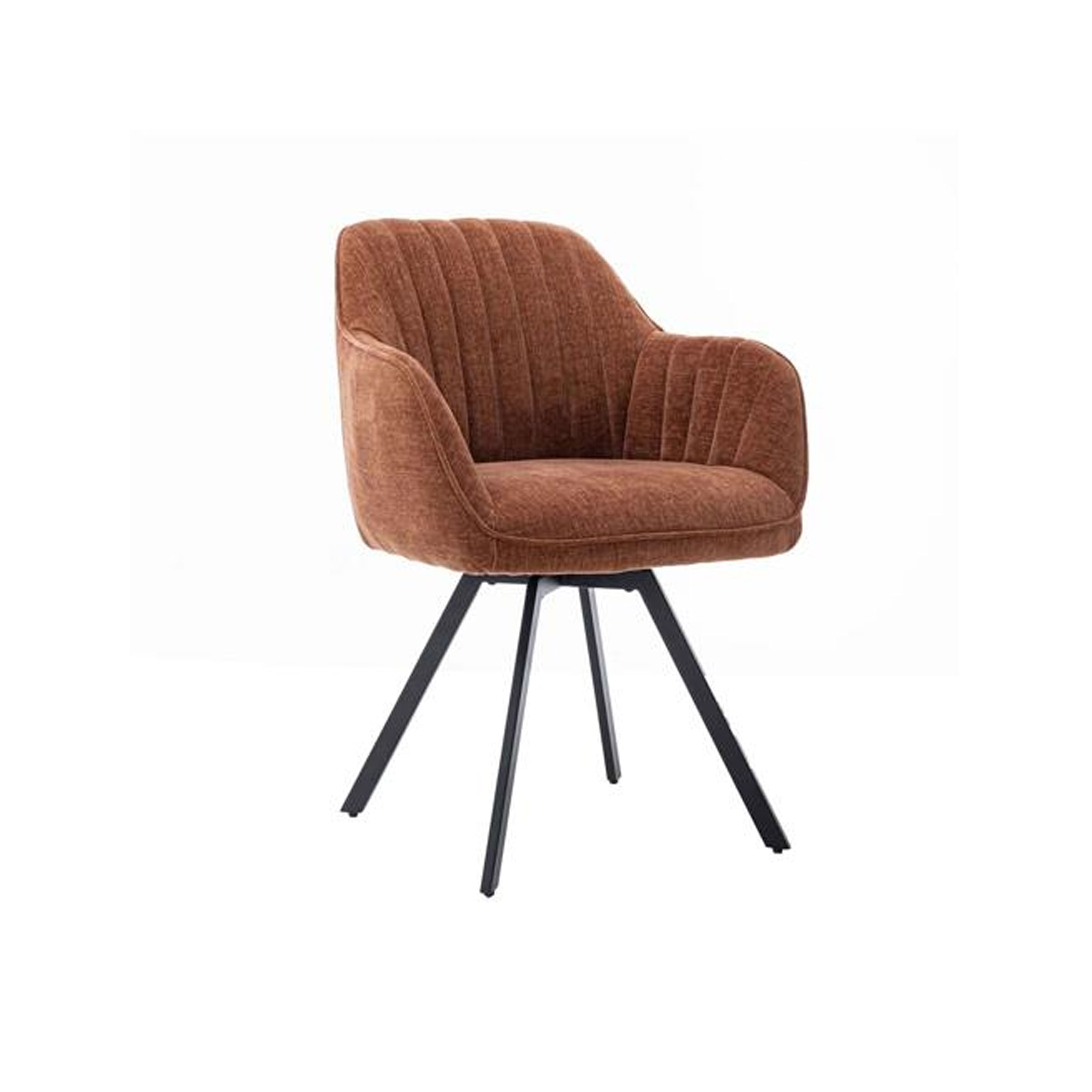 Tower Living Draaibare Eetkamerstoel 'Bruno' kleur Koper | Tower Living