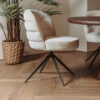 Tower Living Draaibare Eetkamerstoel 'Carro' Chenille