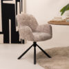 Tower Living Draaibare Eetkamerstoel 'Isola' kleur Beige | Tower Living
