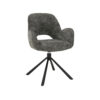 Tower Living Draaibare Eetkamerstoel 'Isola' kleur Charcoal | Tower Living