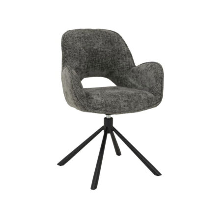 Tower Living Draaibare Eetkamerstoel 'Isola' kleur Charcoal | Tower Living