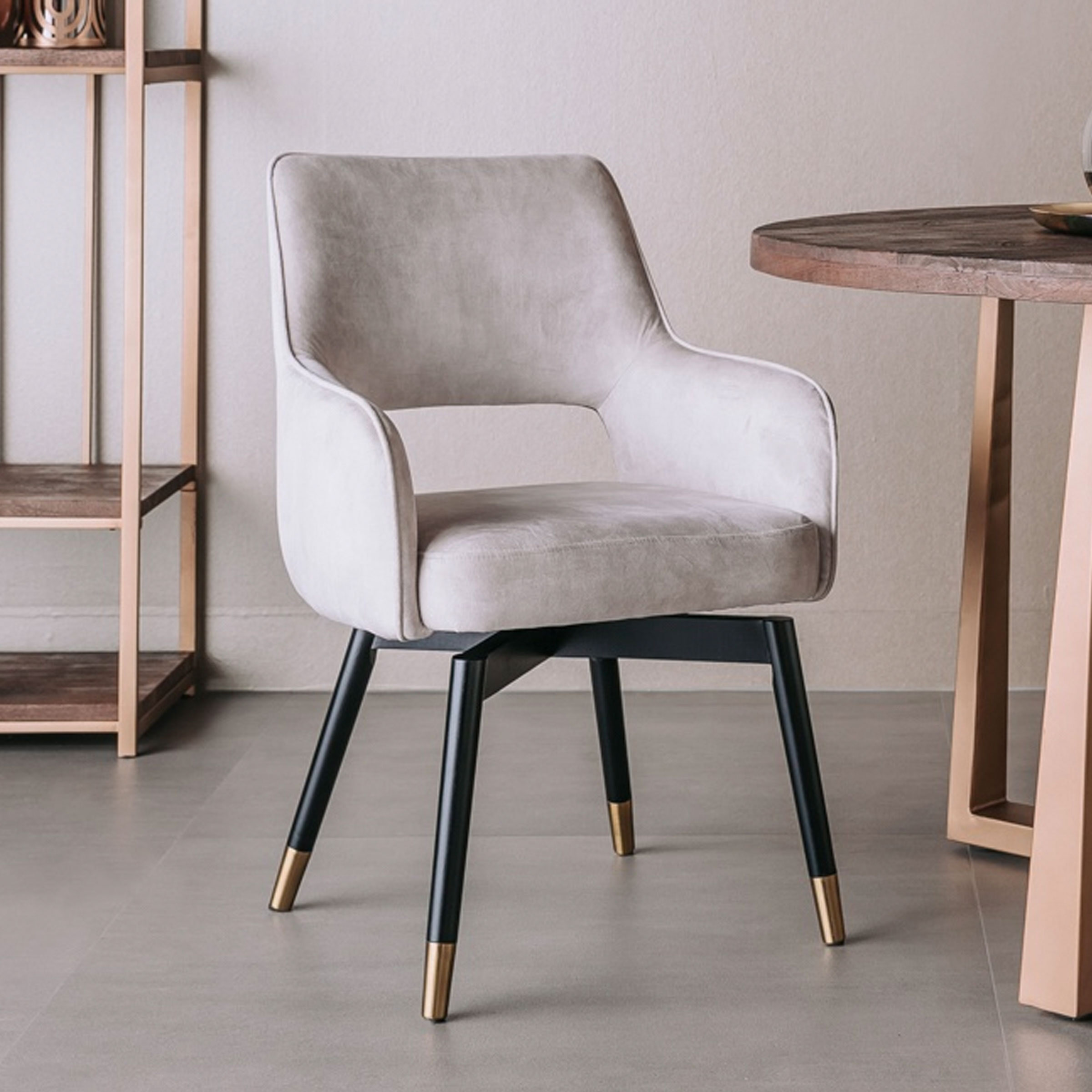 Tower Living Draaibare Eetkamerstoel 'Lenno' Velvet