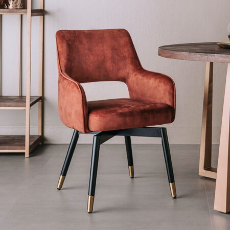 Tower Living Draaibare Eetkamerstoel 'Lenno' Velvet