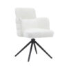 Tower Living Draaibare Eetkamerstoel 'Rumo' kleur Ecru | Tower Living