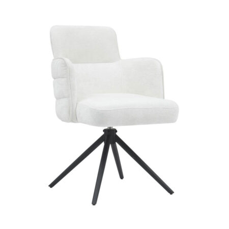 Tower Living Draaibare Eetkamerstoel 'Rumo' kleur Ecru | Tower Living