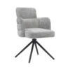 Tower Living Draaibare Eetkamerstoel 'Rumo' kleur Lichtgrijs | Tower Living