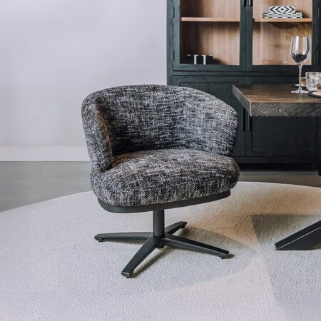 Tower Living Draaifauteuil 'Perca' kleur Blauw/Grijs | Tower Living