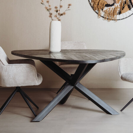 Tower Living Driehoekige Eettafel 'Trivero' Mangohout