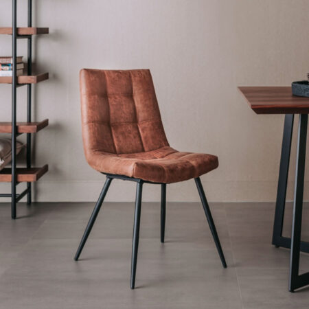 Tower Living Eetkamerstoel 'Navarra' kleur Cognac | Tower Living