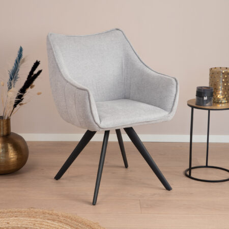 Tower Living Eetkamerstoel 'Riviera' kleur Lichtgrijs | Tower Living