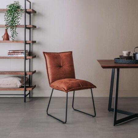 Tower Living Eetkamerstoel 'Seda' kleur cognac | Tower Living