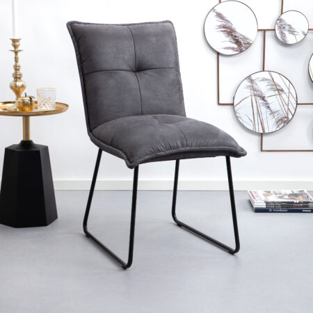 Tower Living Eetkamerstoel 'Seda' kleur grijs | Tower Living