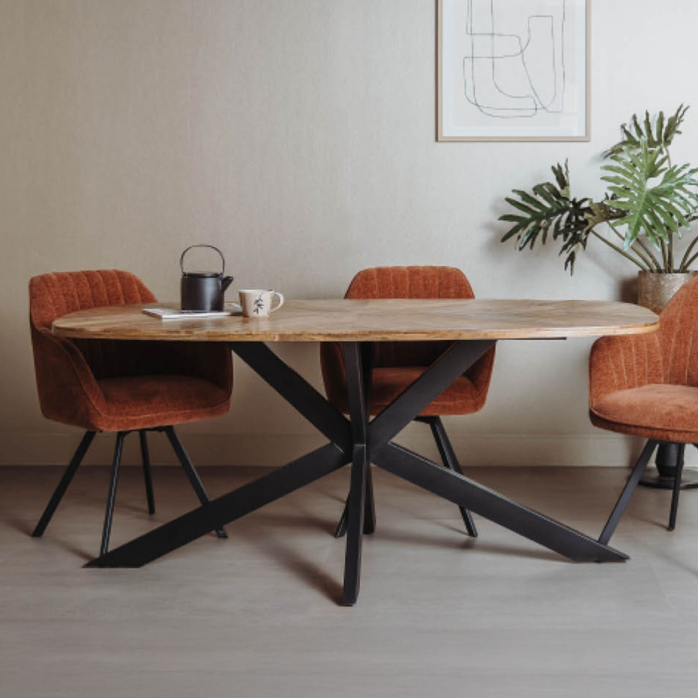 Tower Living Eettafel 'Silvi' Deens ovaal