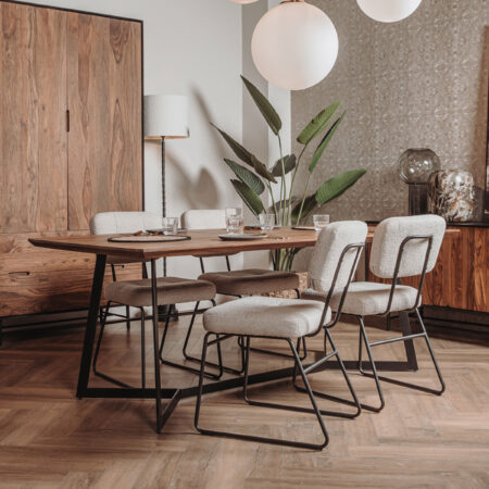 Tower Living Eettafel 'Taviano' Sheeshamhout
