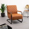 Tower Living Fauteuil 'Civo' kleur Cognac | Tower Living