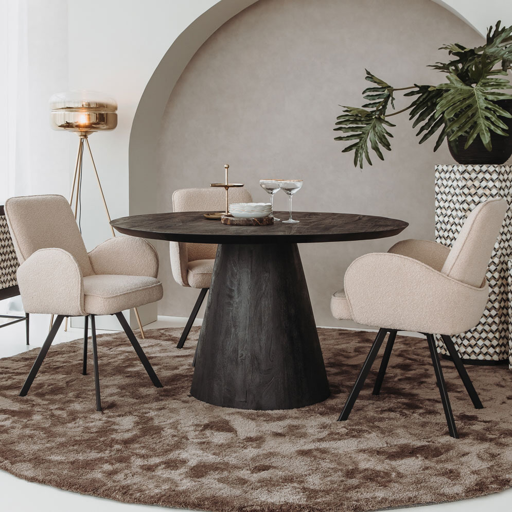 Tower Living Ronde Eettafel 'Premana' Mangohout