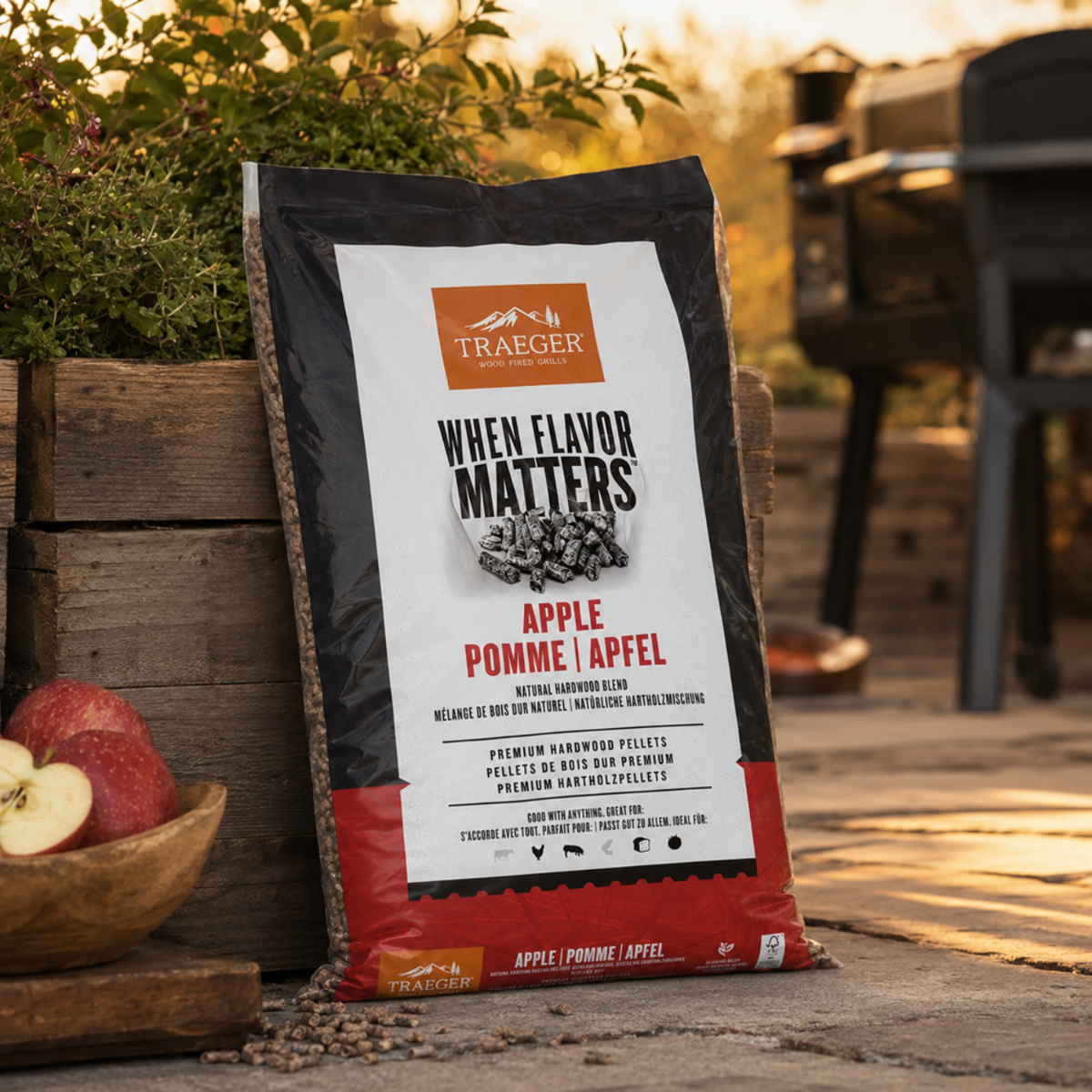 Traeger Apple Pellets 9kg - Premium BBQ Pellets | Traeger