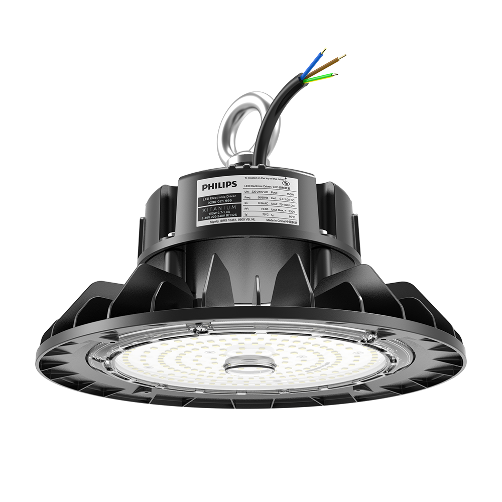 Triton - LED High Bay - 150 Watt 26.250 Lumen - 175lm/W - Samsung LED's - 6500K Daglicht wit - IP65 Waterdicht - IK09 - 1-10V Dimbaar - met Philips Driver - Ra80 | HOFTRONIC